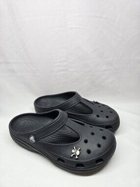 Crocs Candace Clog T Bar Black Slip On Mary Jane Comfort Shoes Women’s 7
